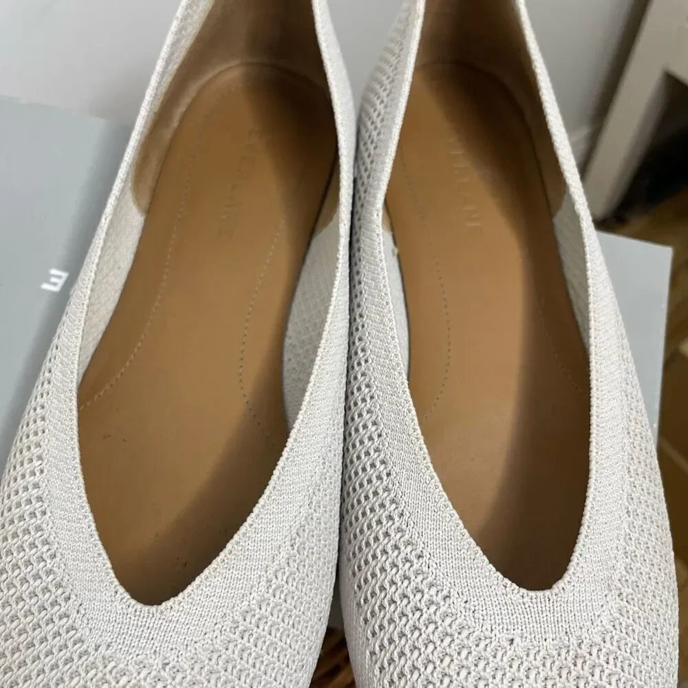 Everlane Gray 40 Hour Reknit Point Flats Pointed Knit‎ Comfort Box 7 Career Box